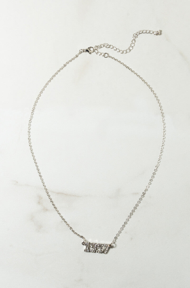 2000 RHINESTONE YEAR NECKLACE