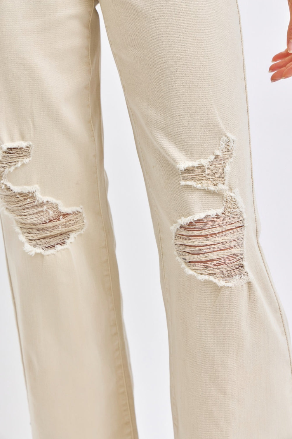 Hazel Blues® | Judy Blue High Waist Distressed Wide Leg Jeans