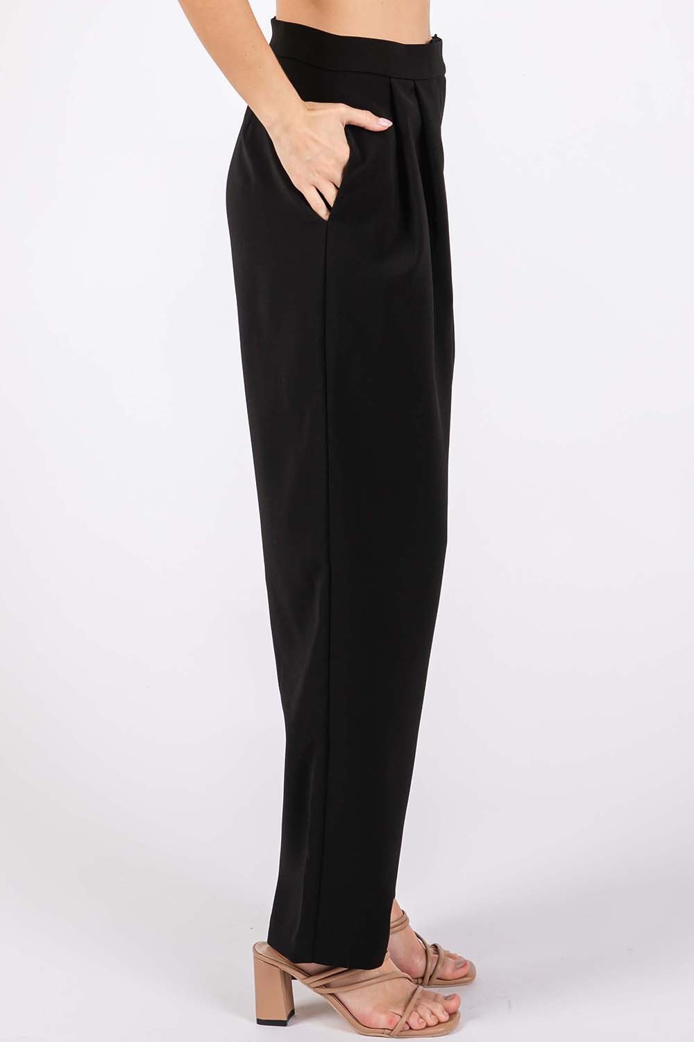 Hazel Blues® | GeeGee High-Waisted Pleated Pants