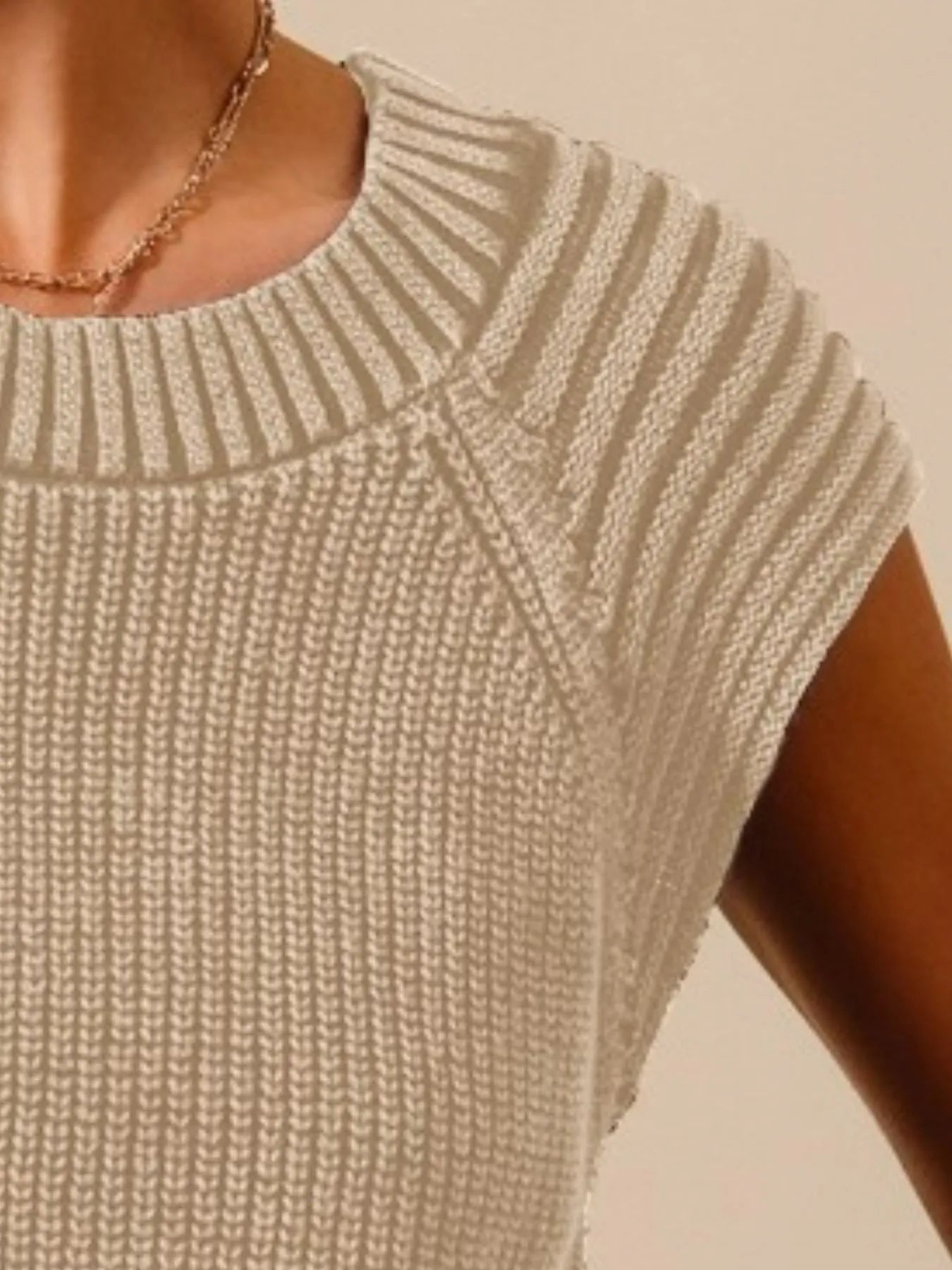 Hazel Blues® | SO ME Mineral Washed Raglan Sleeveless Sweater Top