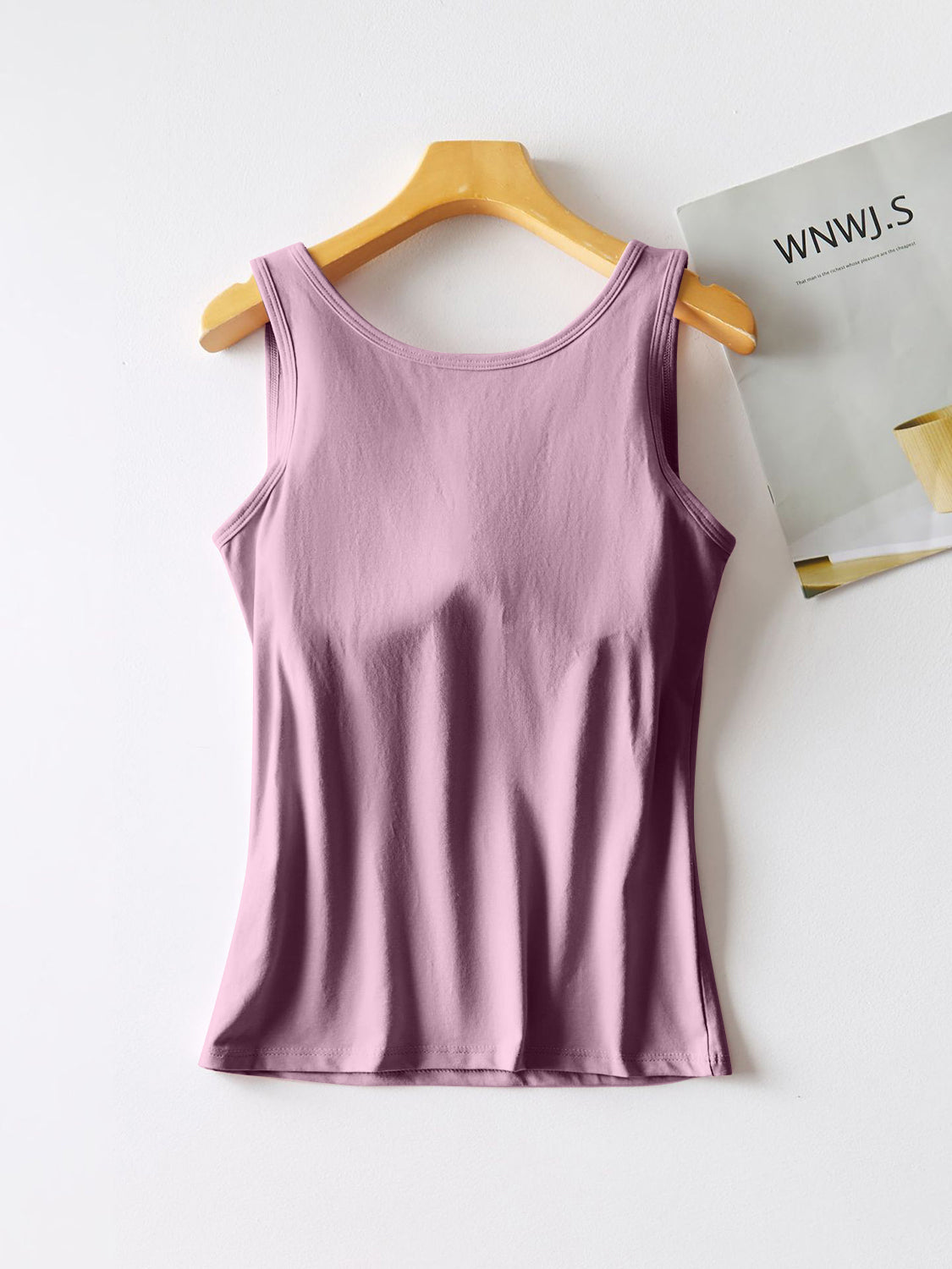 Hazel Blues® | Round Neck Tank with Bra