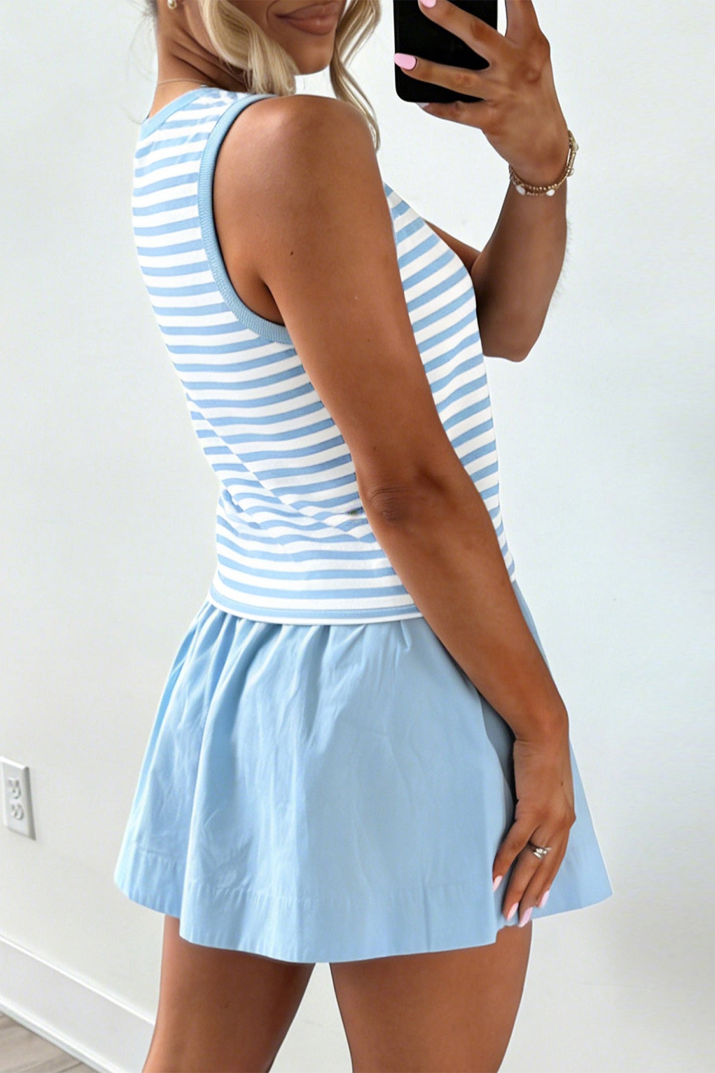Hazel Blues® | Stripe Right Dress | Ruffle Dress