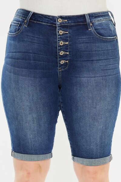 Hazel Blues® | Kancan Cat's Whiskers Button Fly Denim Shorts