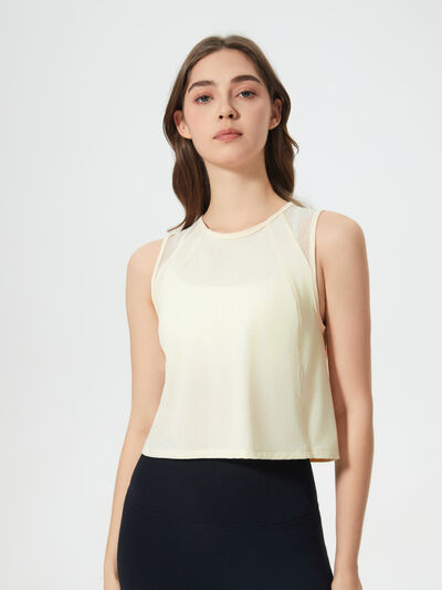 Hazel Blues® | Millennia Round Neck Cropped Active Tank