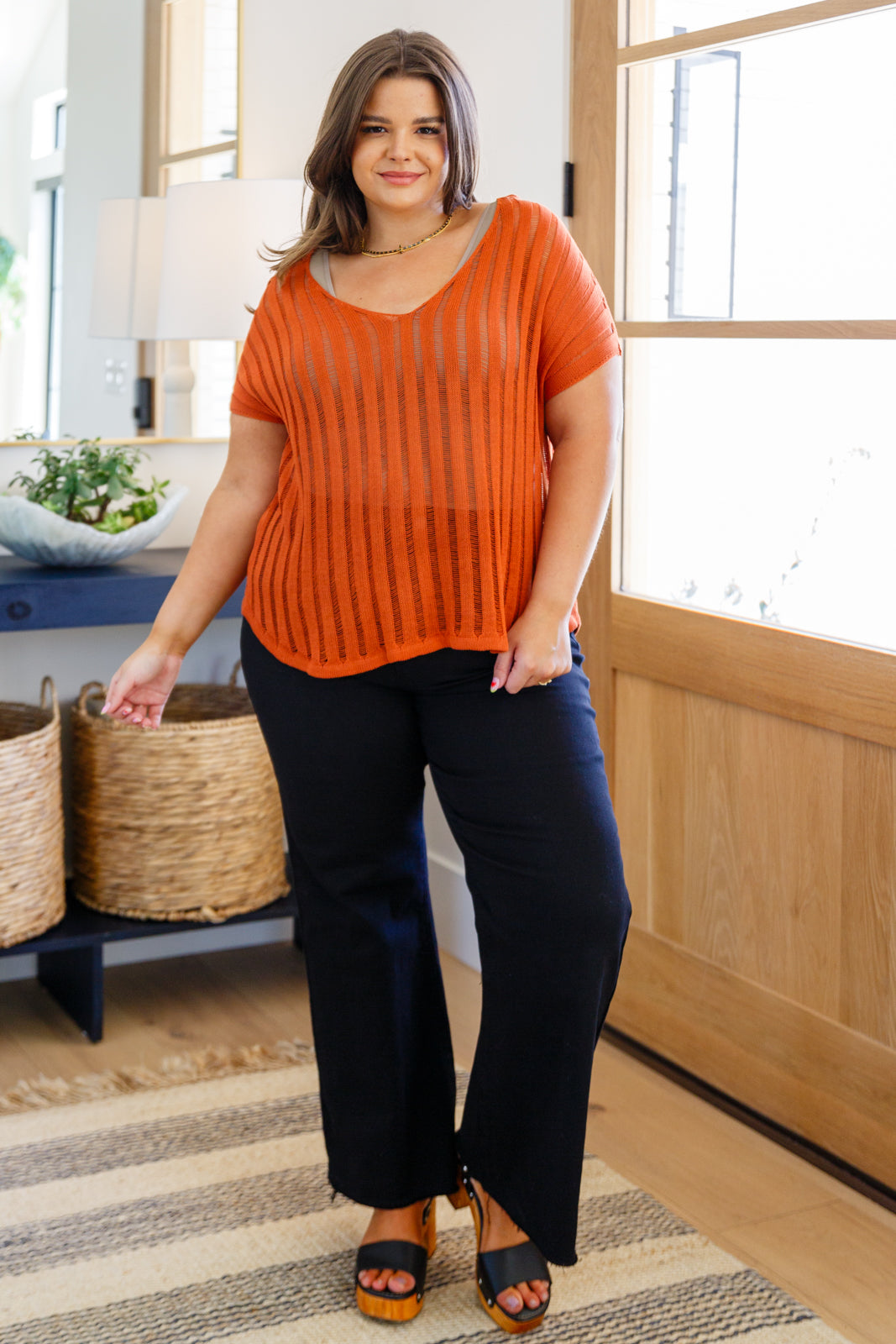 Hazel Blues® | August High Rise Wide Leg Crop Jeans in Black