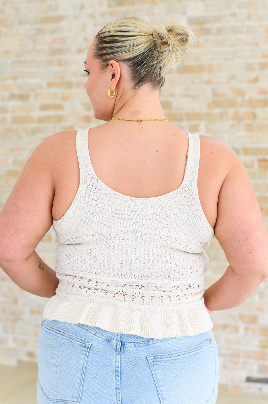 Hazel Blues® | Day Dancing Ruffle Knit Tank Top