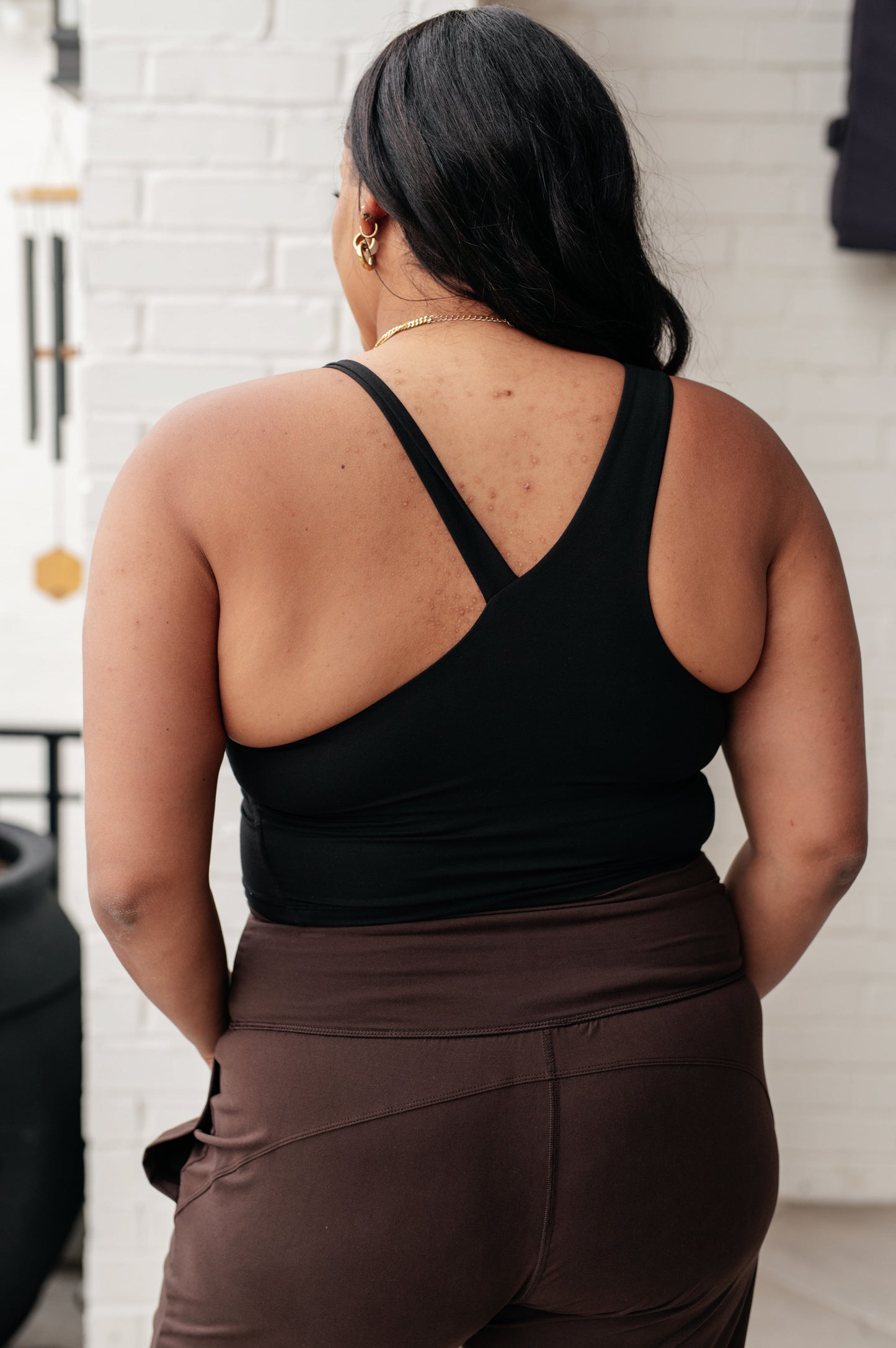 Hazel Blues® | Doing it For Me Asymmetrical Tank in Black