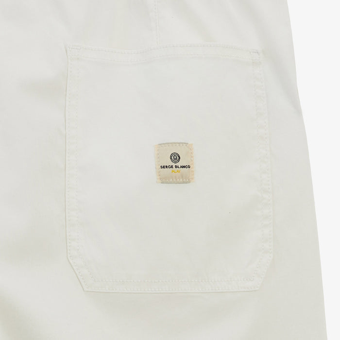 Bermuda 743 taille elastiquee blanc off-white HOMME SERGE BLANCO