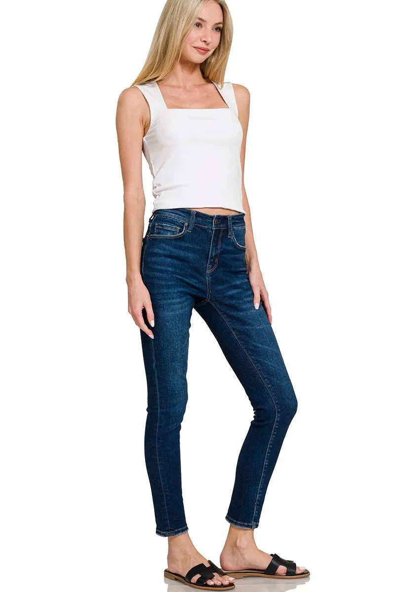 Hazel Blues® | Zenana Ribbed Seamless Double Layered Square Neck Tank