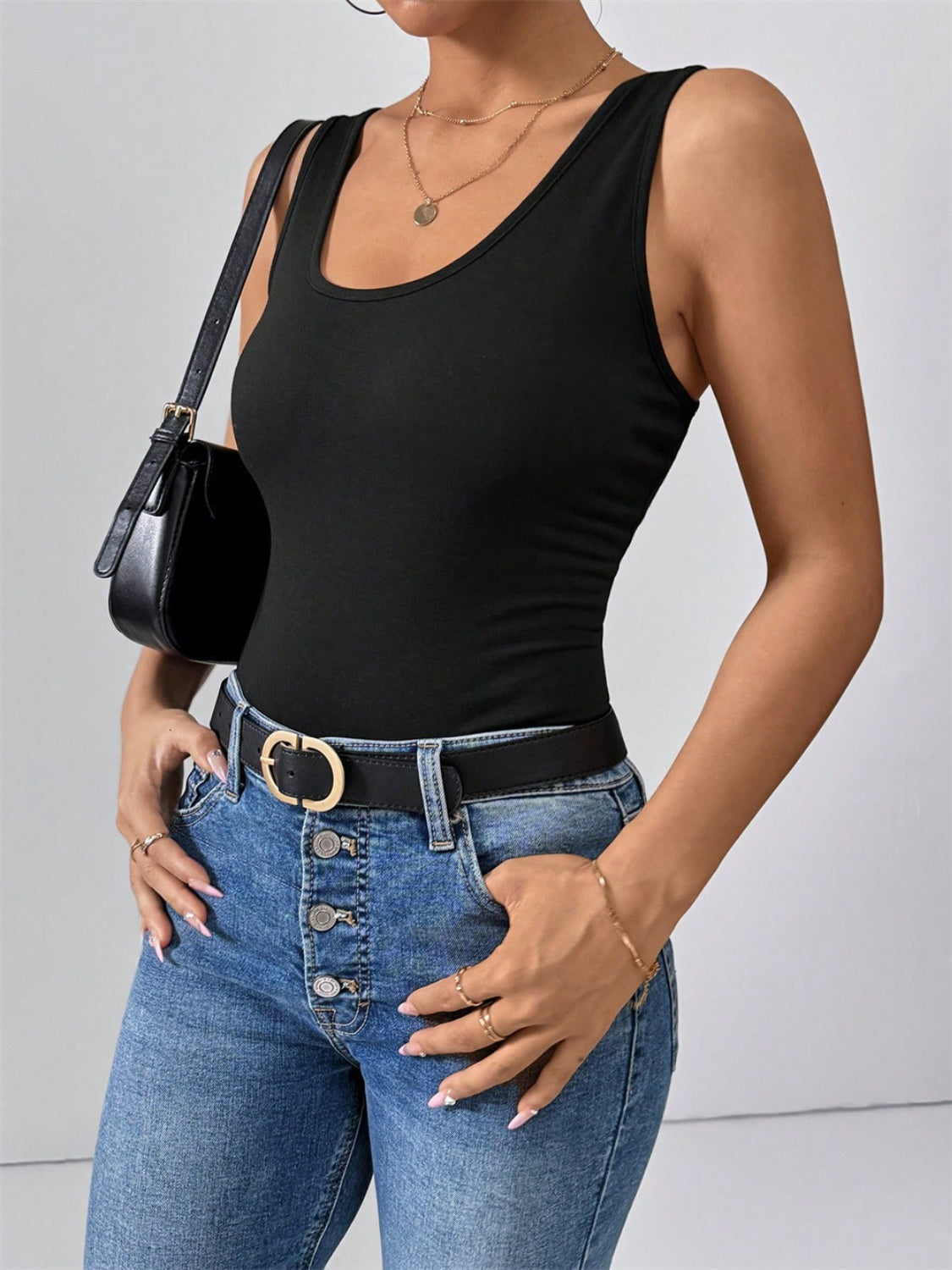 Hazel Blues® | Scoop Neck Wide Strap Tank