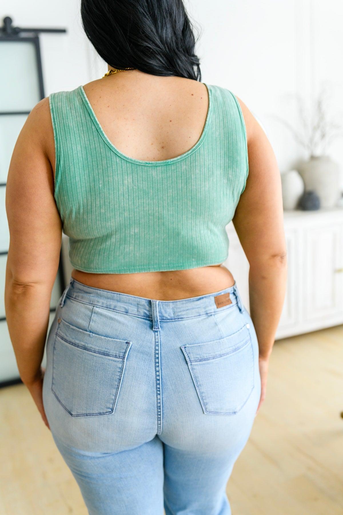 Hazel Blues® | Get On My Level Cropped Cami in Mint