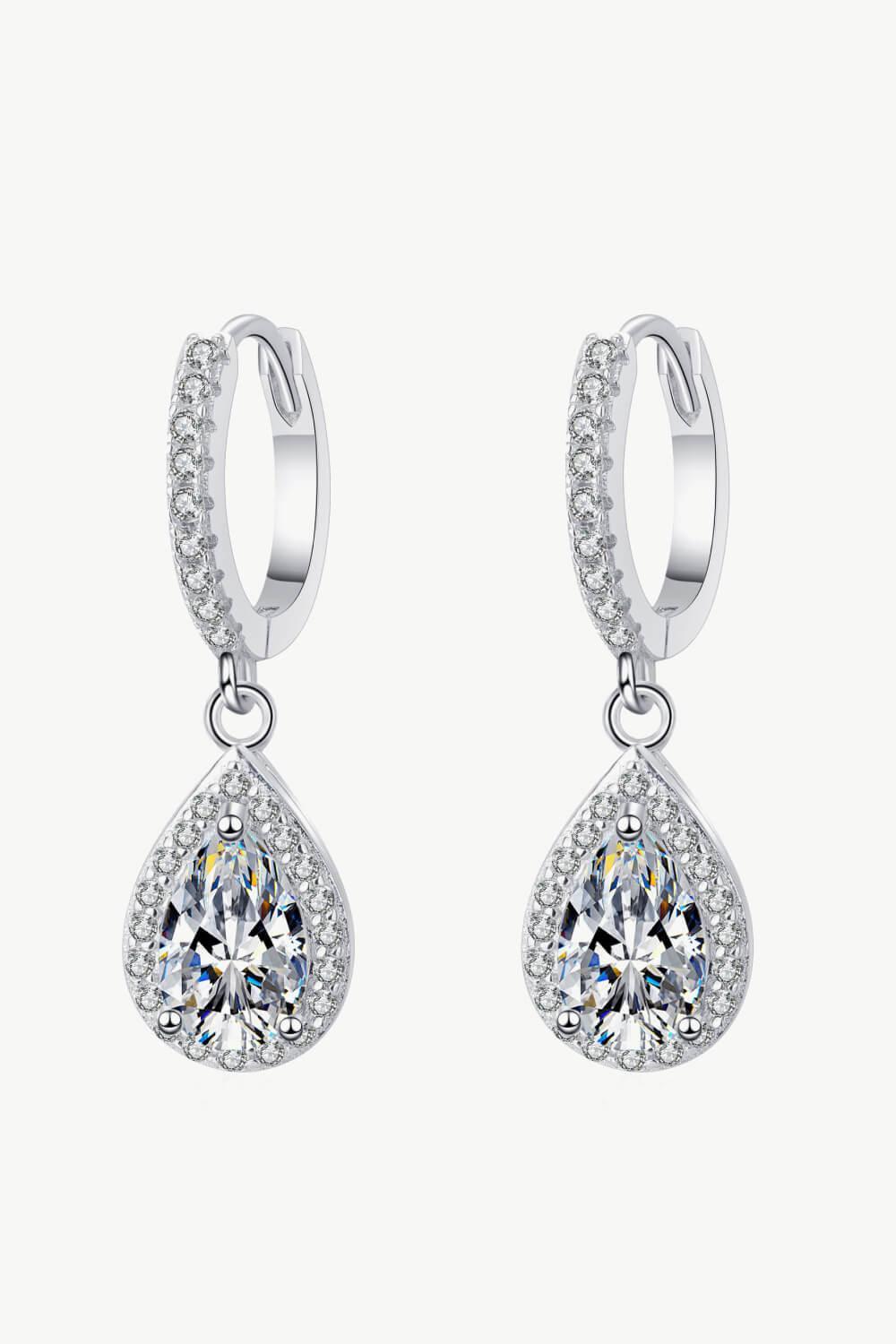 Hazel Blues® | Moissanite Teardrop Earrings