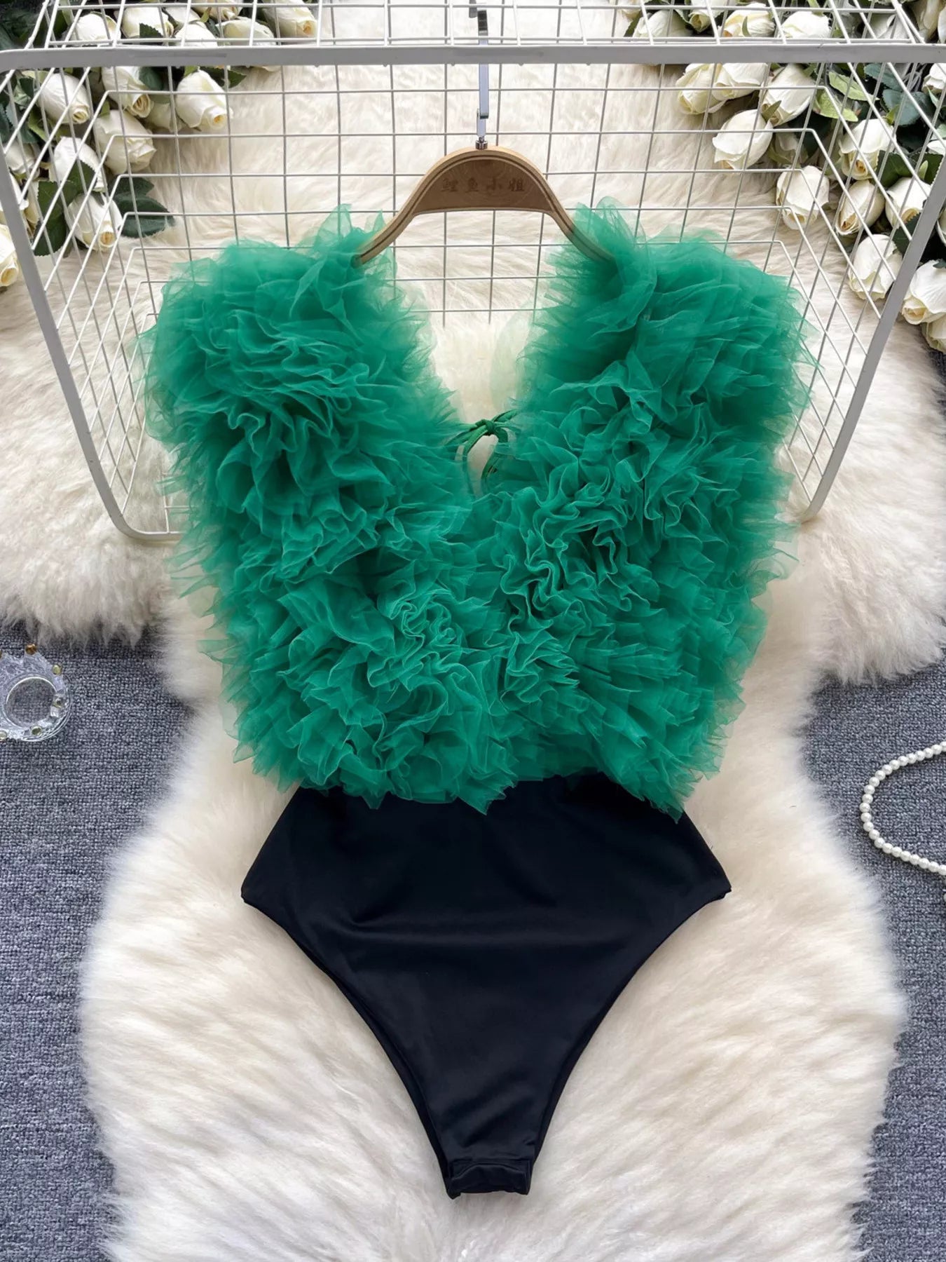 Hazel Blues® |  Ruffle Trim Sleeveless Bodysuit