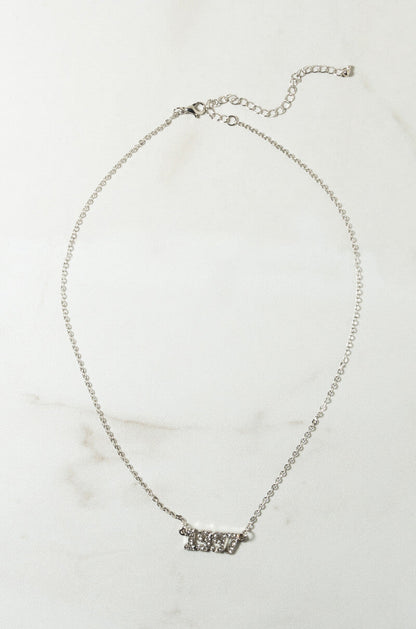 2000 RHINESTONE YEAR NECKLACE