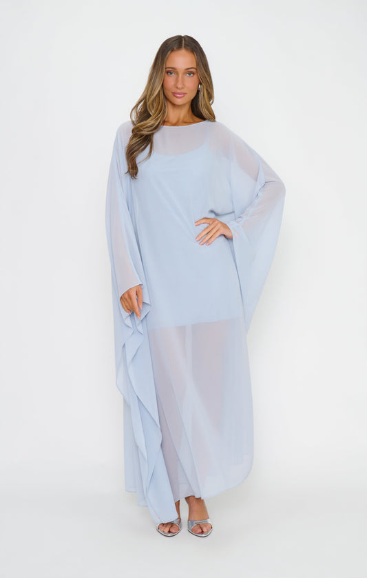 Olsen Maxi Dress ~ Steel Blue Chiffon