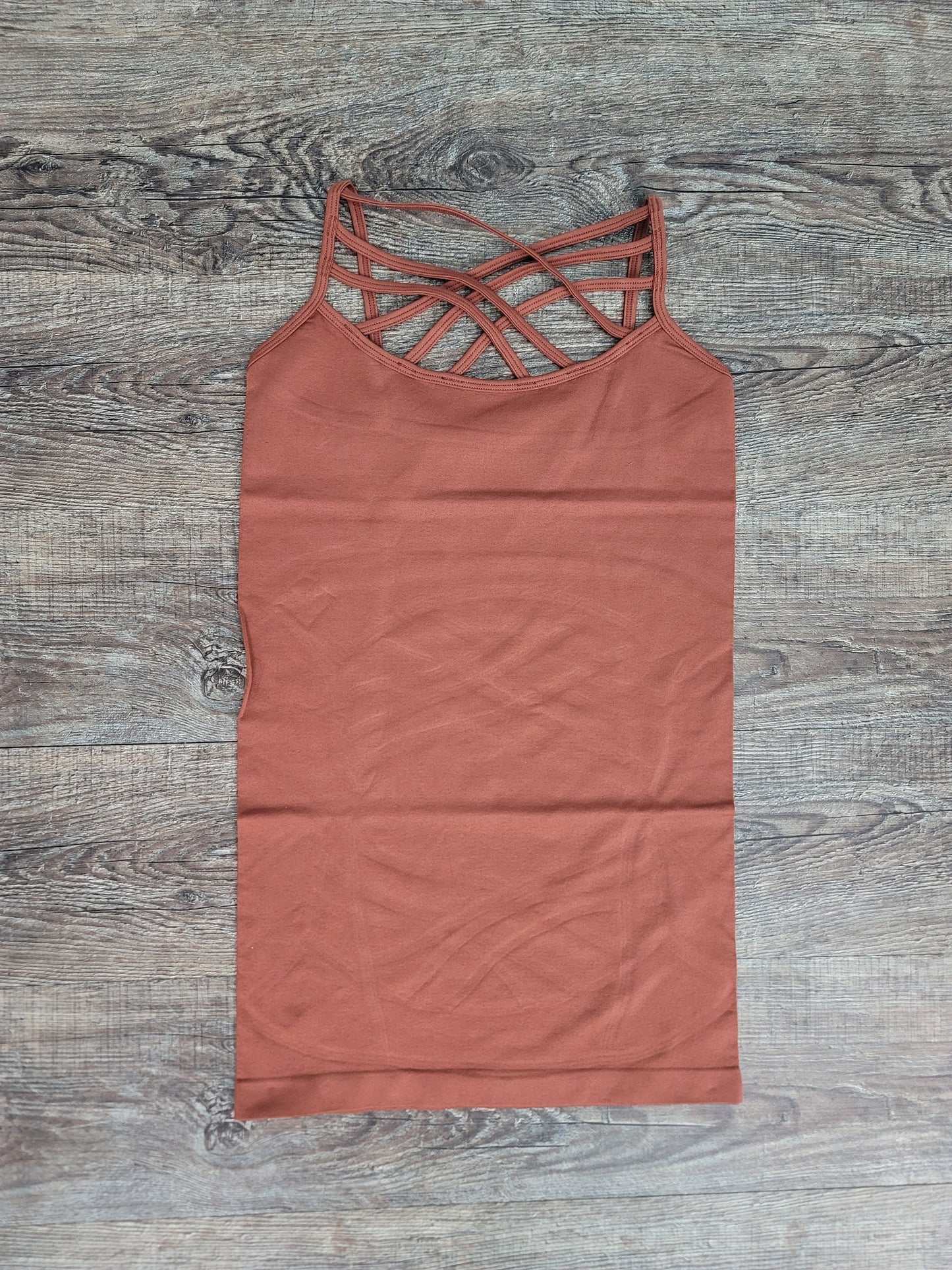 Hazel Blues® |  SEAMLESS TRIPLE CRISS-CROSS FRONT CAMI