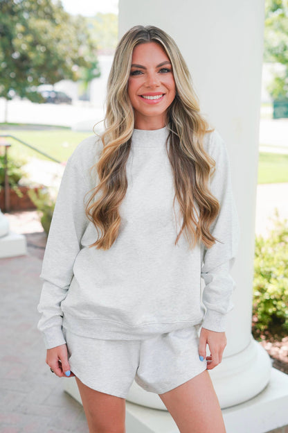 Mockneck French Terry Pullover