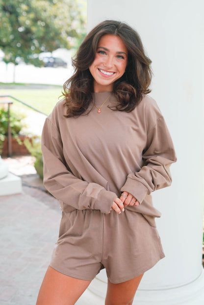 Mockneck French Terry Pullover