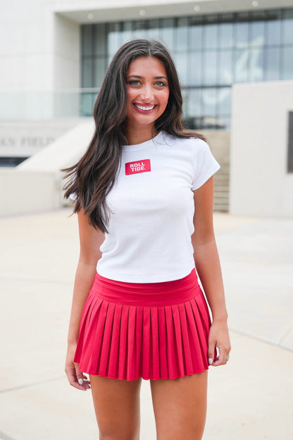 Collegiate Patch Ribbed Baby Tee