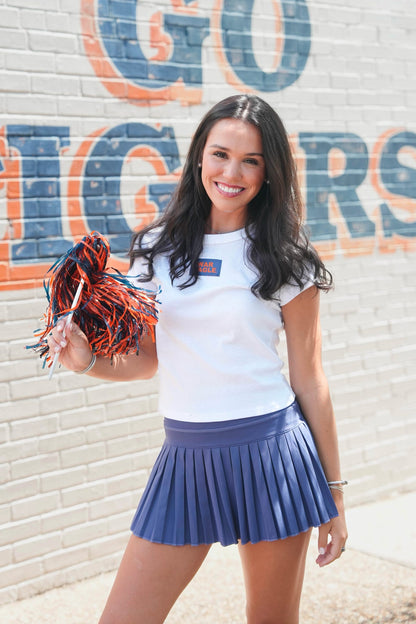 Collegiate Patch Ribbed Baby Tee