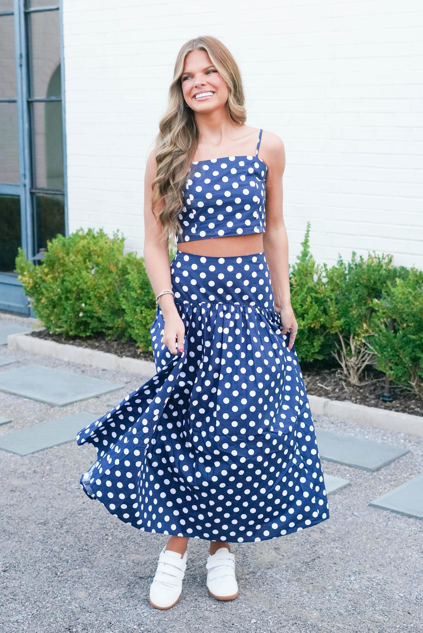 Sideline Style Polka Dot Skirt
