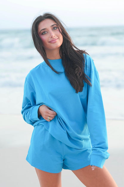 Mockneck French Terry Pullover