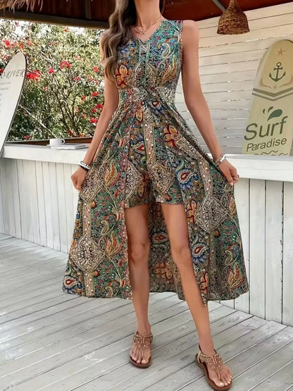 Hazel Blues® |  Paisley Print Sleeveless Romper