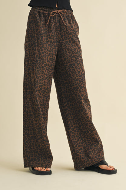 Leopard Track Pant