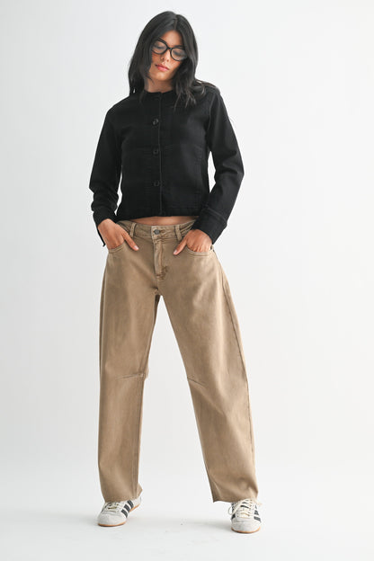 Just Black Barrel Jean