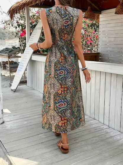 Hazel Blues® |  Paisley Print Sleeveless Romper