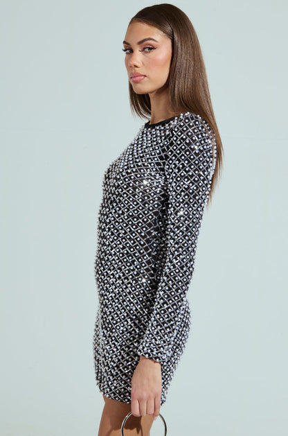 A HAMPTONS HOLIDAY PEARL MINI DRESS