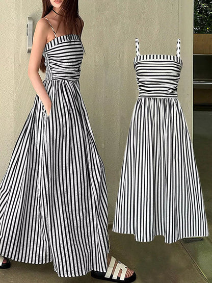 Hazel Blues® |  Striped Sleeveless Maxi Dress