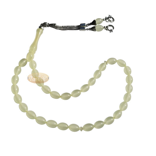 33-Bead Glow-In-The-Dark Acrylic Oval Turkish-Style Tasbih Muslim Dhikr Beads with Kizilay Charms