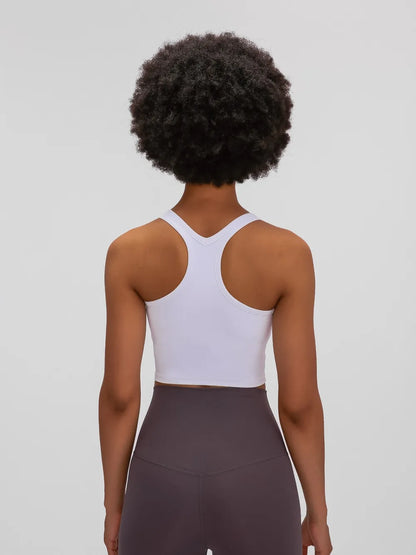 Hazel Blues® |  Millennia Scoop Neck Active Tank with Detachable Chest Pads