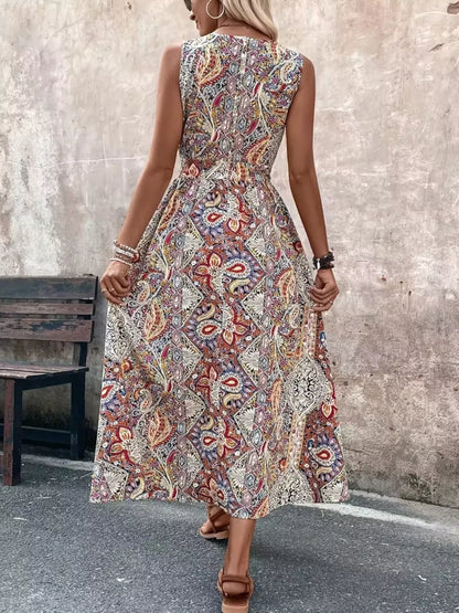 Hazel Blues® |  Paisley Print Sleeveless Romper