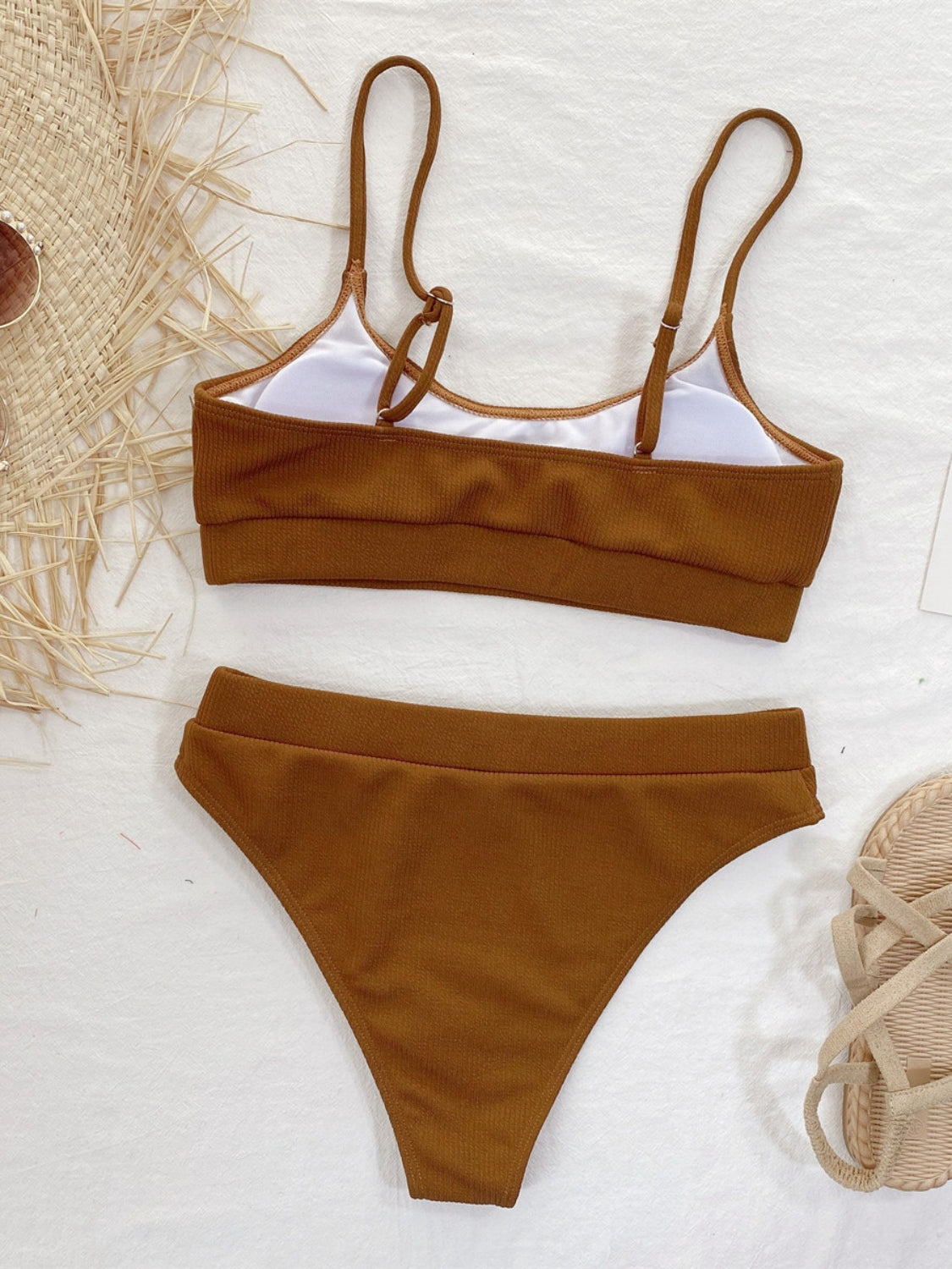 Hazel Blues® |  Scoop Neck Spaghetti Strap Two-Piece Swim Set