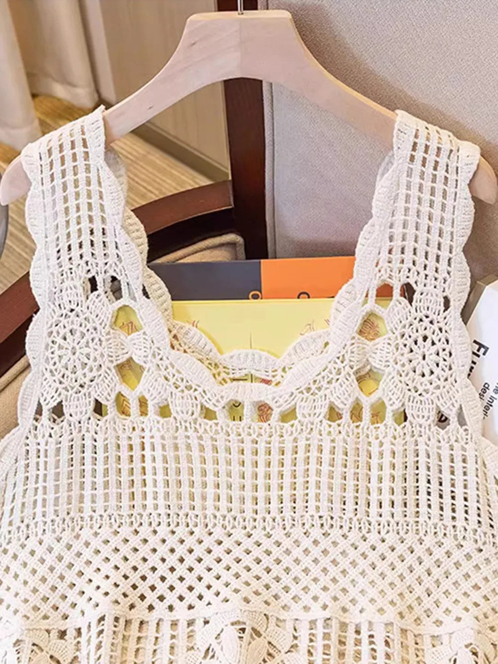 Hazel Blues® |  Openwork Scoop Neck Tank