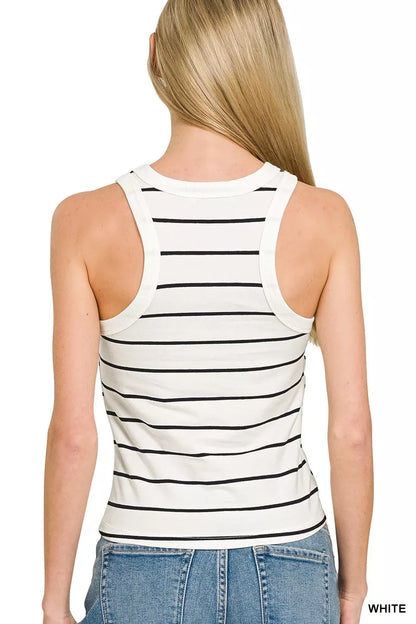 Hazel Blues® |  Zenana Striped Round Neck Tank Top