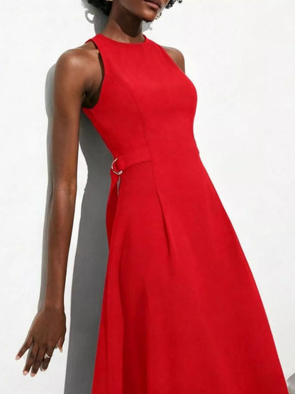 Hazel Blues® |  Sleeveless Solid Color Midi Dress