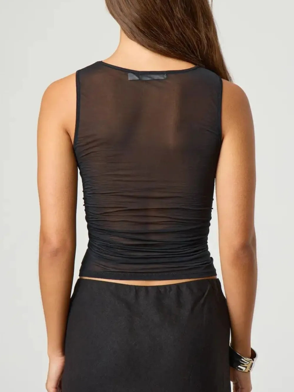Hazel Blues® |  Ruched Round Neck Tank