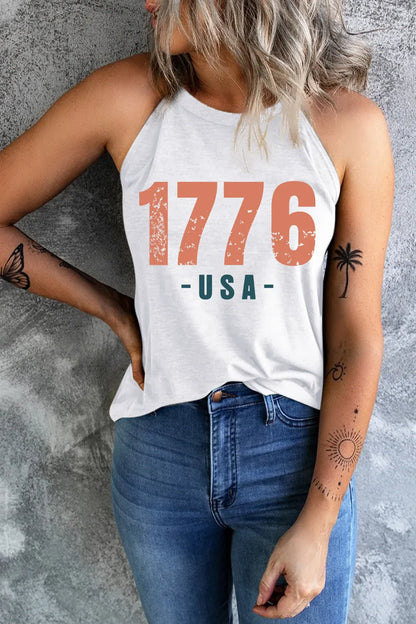 Hazel Blues® |  1776 USA Round Neck Tank