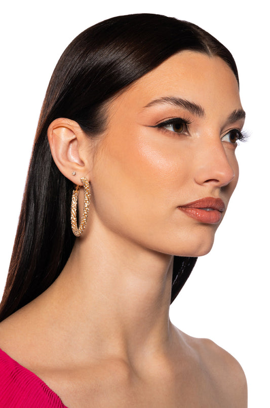 50MM BLING HOOP IN GOLD