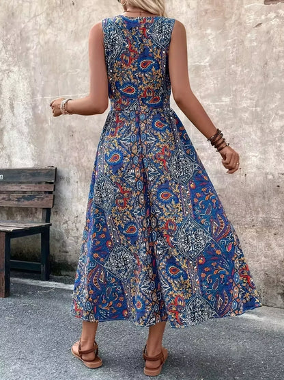 Hazel Blues® |  Paisley Print Sleeveless Romper