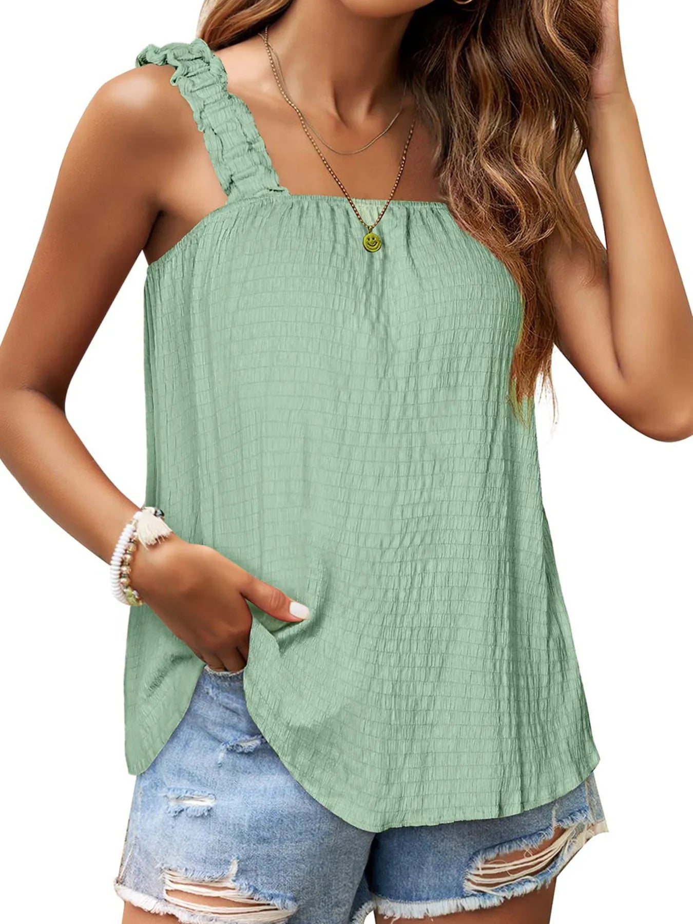 Hazel Blues® |  Square Neck Tank Top