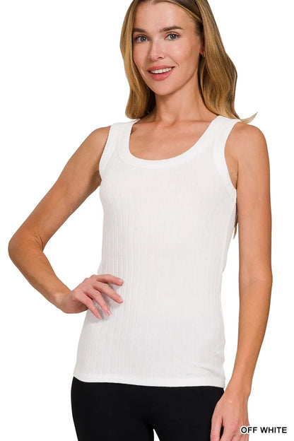 Hazel Blues® |  Zenana Melange Rib Tank Top