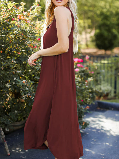 Hazel Blues® |  V-Neck Midi Tank Dress