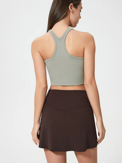 Hazel Blues® |  Millennia Scoop Neck Active Tank with Detachable Chest Pads