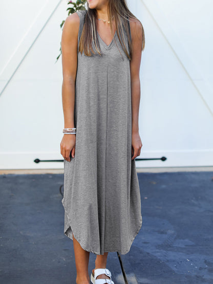 Hazel Blues® |  V-Neck Midi Tank Dress