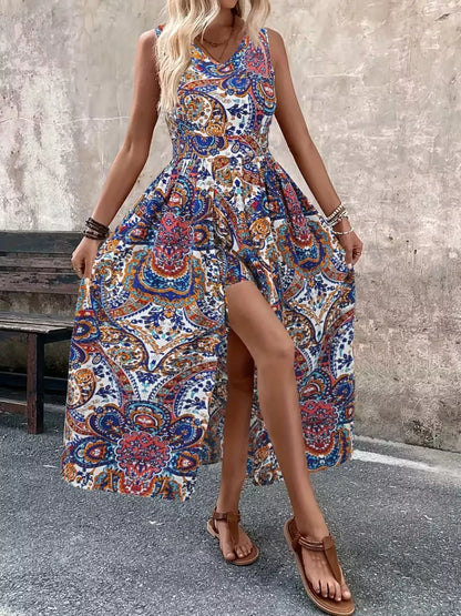 Hazel Blues® |  Paisley Print Sleeveless Romper