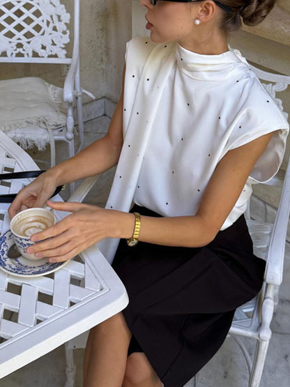 Hazel Blues® |  Polka Dot High Neck Tank